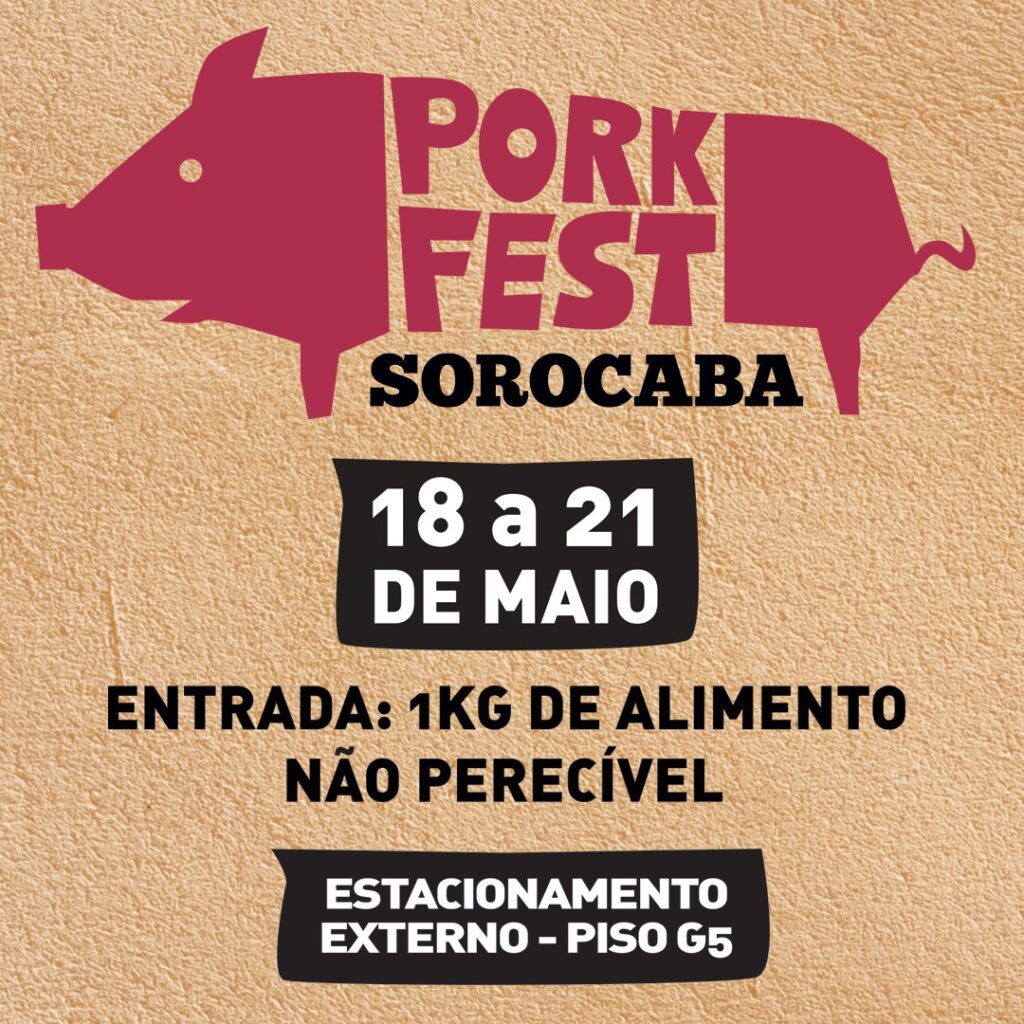 Festival Gastronômico Pork Fest é atração no Shopping Cidade Sorocaba